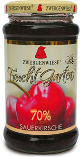 Kirschmousse (70% Buah) bebas gluten BIO 225 g - ZWERGENWIESE